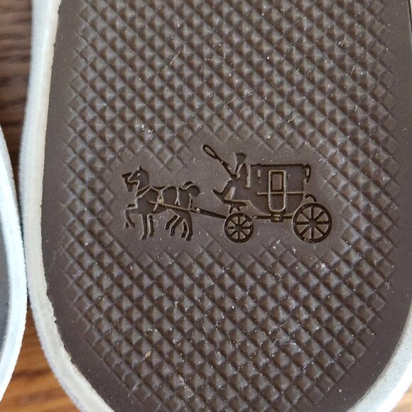 COACH WONEN'S BLACK AND GREY LOGO CANVAS LACE UP  KEDS SIZE 8B LIKE NEW - Picture 7 of 8